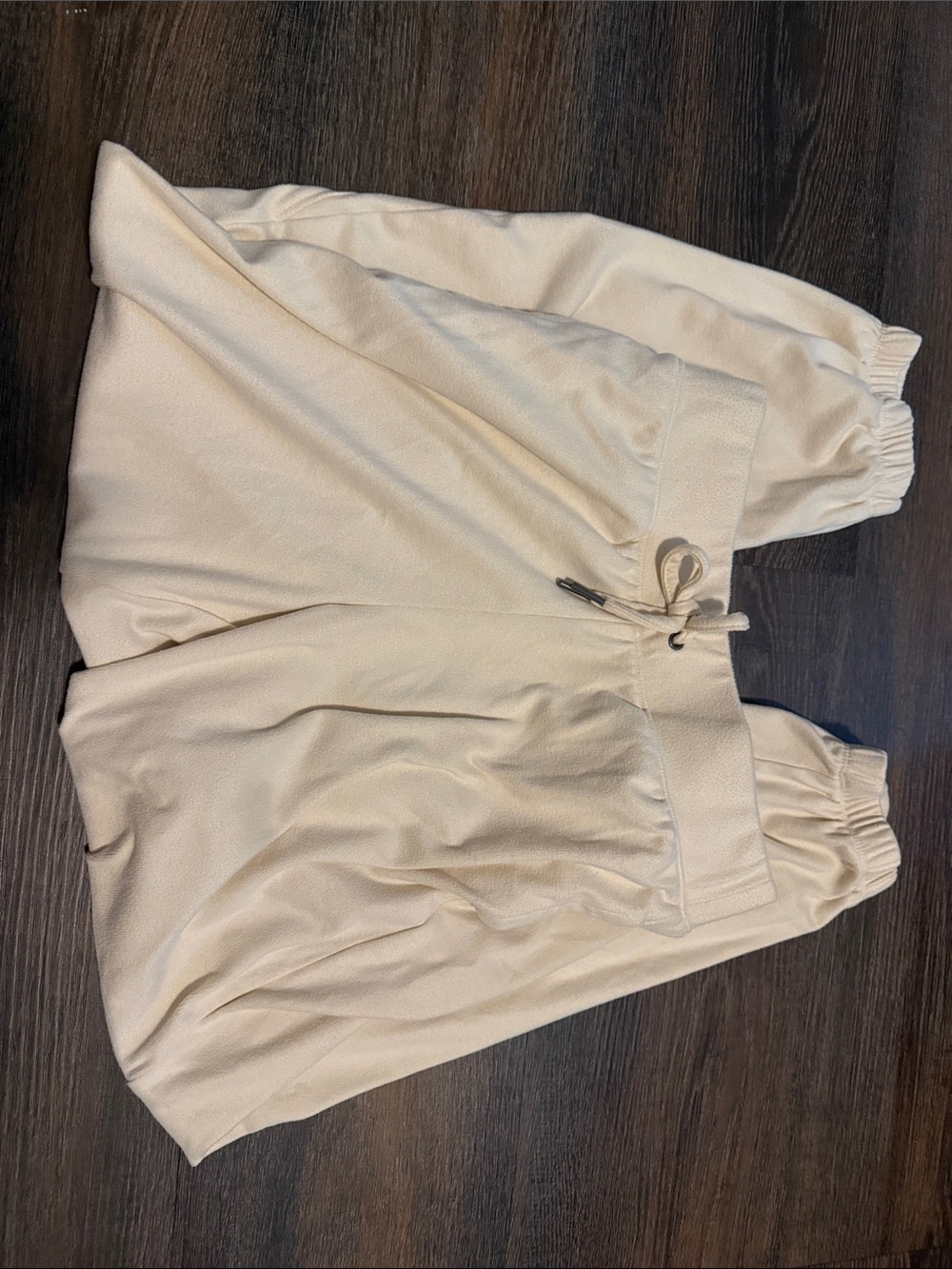 Kids Cream Jogger Sweatpants with Drawstring Waist